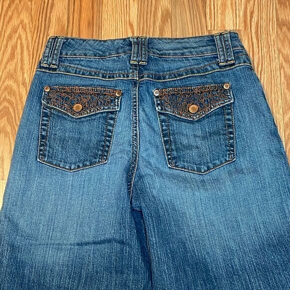 Wide Leg Crop, Capri Jeans, Y2K, 2010’s Embroidered, 4 - Picture 8 of 8